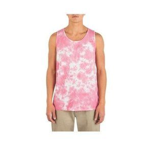 Hurley Men's Everyday Washed Lowers Tank - NWT - Size XL Pink Tie‎ Dye